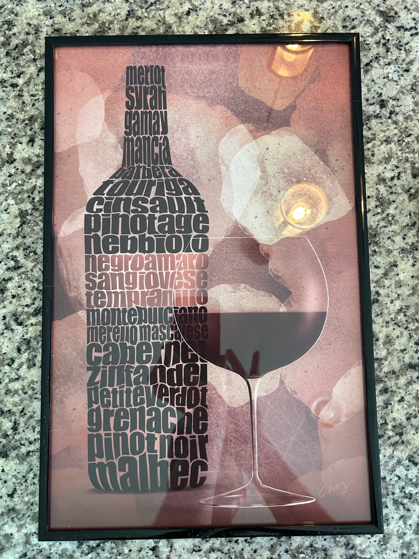 Vibrant Reds wine decor art